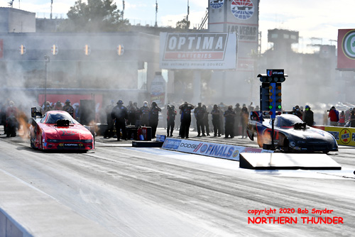 Matt Hagan (left) vs 
Paul Lee (right)